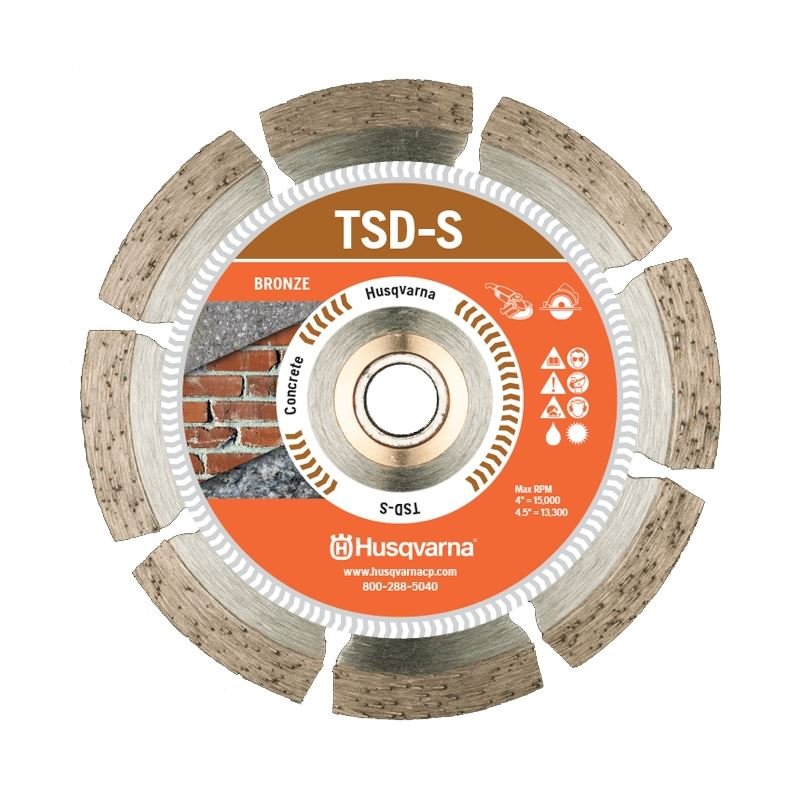 Husqvarna 542761409 4.5 in TSD - S Dri Disc Segmenged Diamond Blade - Mississauga Hardware Centre Inc