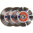 HUSQVARNA 585740301 FLX Trio 3 - Pack Assorted 4 - 1/2 in Diamond Blades - Mississauga Hardware Centre Inc