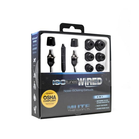 ISOtunes WIRED Noise - Isolating Earbuds - Black - Mississauga Hardware Centre IncISOtunesIT-04
