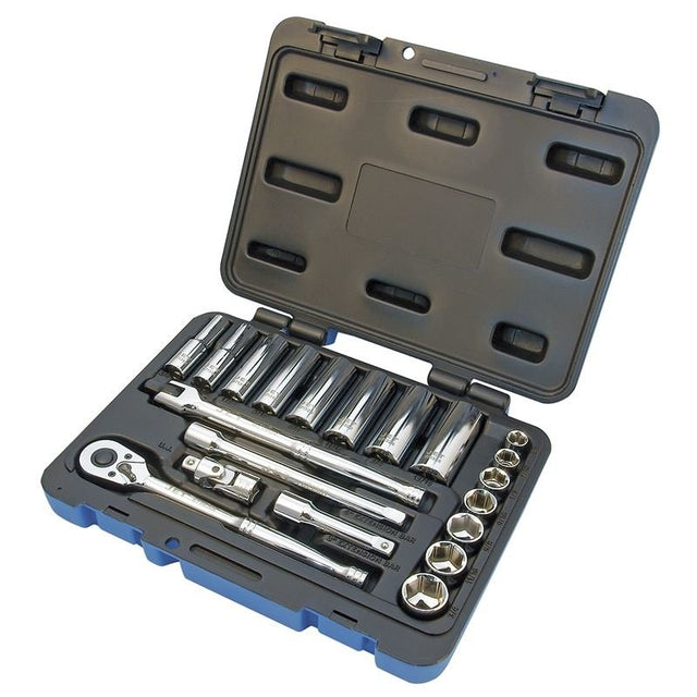 Jet 600229 21 Pc 3/8 Dr S.a.e. Socket Wrench Set - 6 Point - Mississauga Hardware Centre IncJet600229