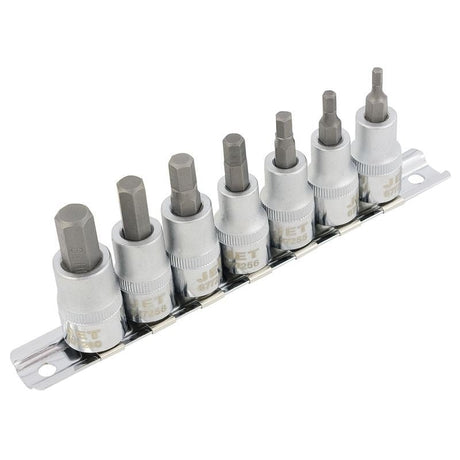 Jet 601202 7 Pc 3/8 Dr Metric 2 Long Hex Bit Socket Set - Mississauga Hardware Centre IncJET601202