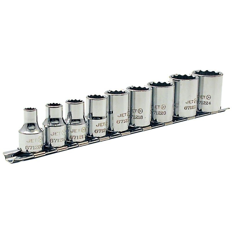 Jet 601227 9 Pc 3/8 Dr S.a.e. Socket Set - 12 Point - Mississauga Hardware Centre IncJET601227