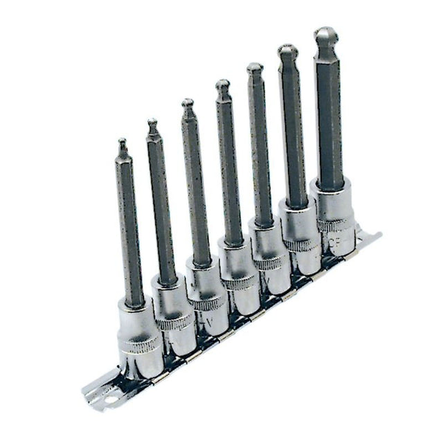 Jet 601804 7 Pc 3/8 Dr S.a.e. 4 Long Ball Nose Socket Set - Mississauga Hardware Centre IncJET601804
