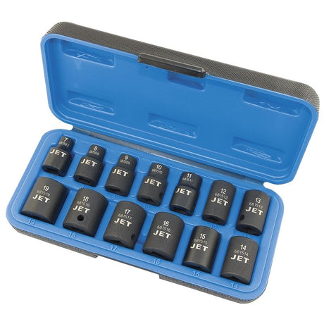 Jet 610217 13 Pc 3/8 Dr Metric Impact Socket Set - 6 Point - Mississauga Hardware Centre IncJet610217