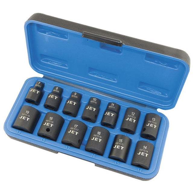 Jet 610217 13 Pc 3/8 Dr Metric Impact Socket Set - 6 Point - Mississauga Hardware Centre IncJet610217