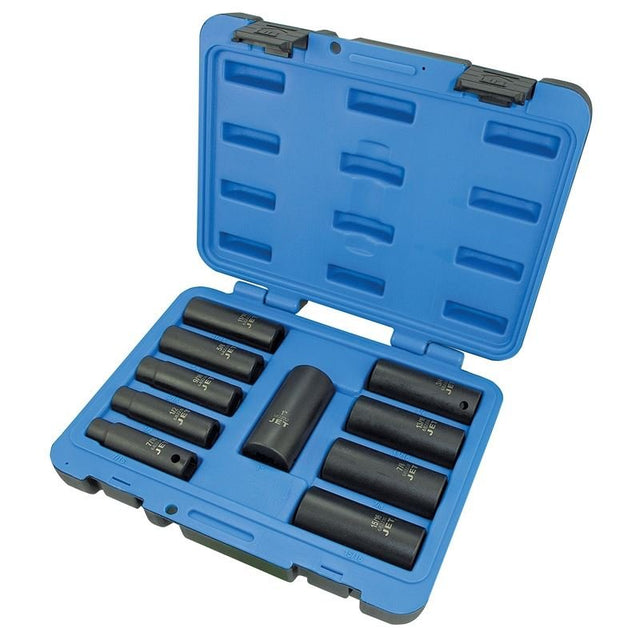 Jet 610303 10 Pc 1/2 Dr Deep S.a.e. Impact Socket Set - 6 Point - Mississauga Hardware Centre IncJET610303