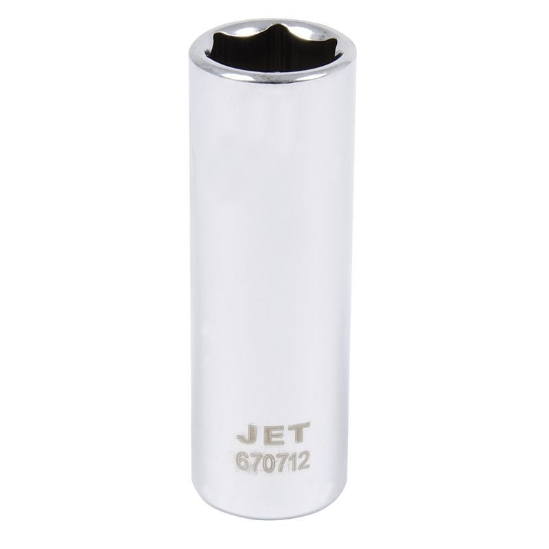 Jet 670712 1/4 Dr X 12mm Deep Chrome Socket - 6 Point - Mississauga Hardware Centre IncJET670712