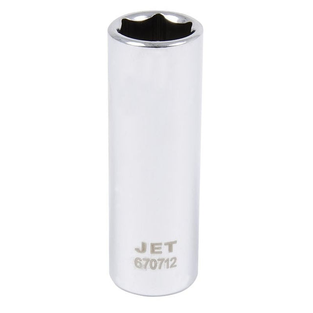 Jet 670712 1/4 Dr X 12mm Deep Chrome Socket - 6 Point - Mississauga Hardware Centre IncJET670712