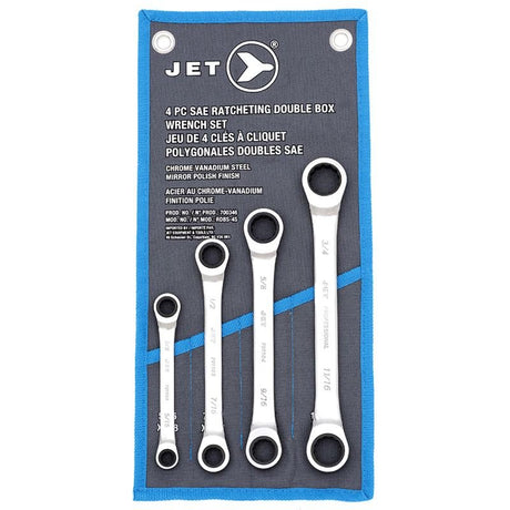 JET Ratcheting Double Box Wrench Set - SAE - 4 pc - Mississauga Hardware Centre IncJET700346
