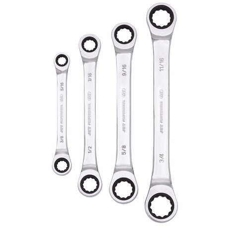 JET Ratcheting Double Box Wrench Set - SAE - 4 pc - Mississauga Hardware Centre IncJET700346