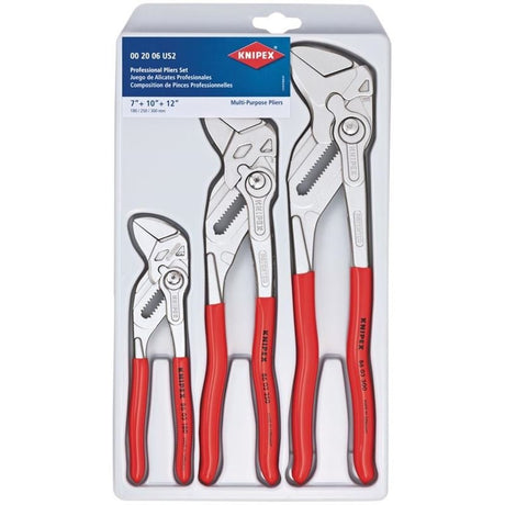 KNIPEX 00 20 06 US2 3 Pc Pliers Wrench Set (7, 10, 12) - Mississauga Hardware Centre Inc