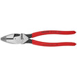 KNIPEX 09 11 240 SBA 9 1/2in High Leverage Linemans Pliers New England with Fish Tape Puller and Crimper - Mississauga Hardware Centre Inc