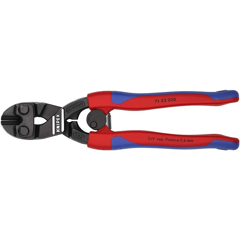 KNIPEX 7122200SBA 8 in CoBolt Compact Bolt Cutter Multi - Component, 20 Degrees Angled - Mississauga Hardware Centre Inc