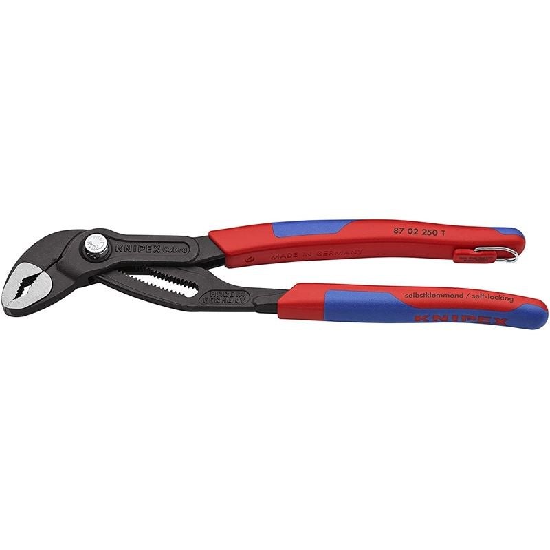 KNIPEX 87 02 250 T BKA 10 in Cobra Water Pump Pliers, Multi - Component, Tethered Attachment - Mississauga Hardware Centre Inc
