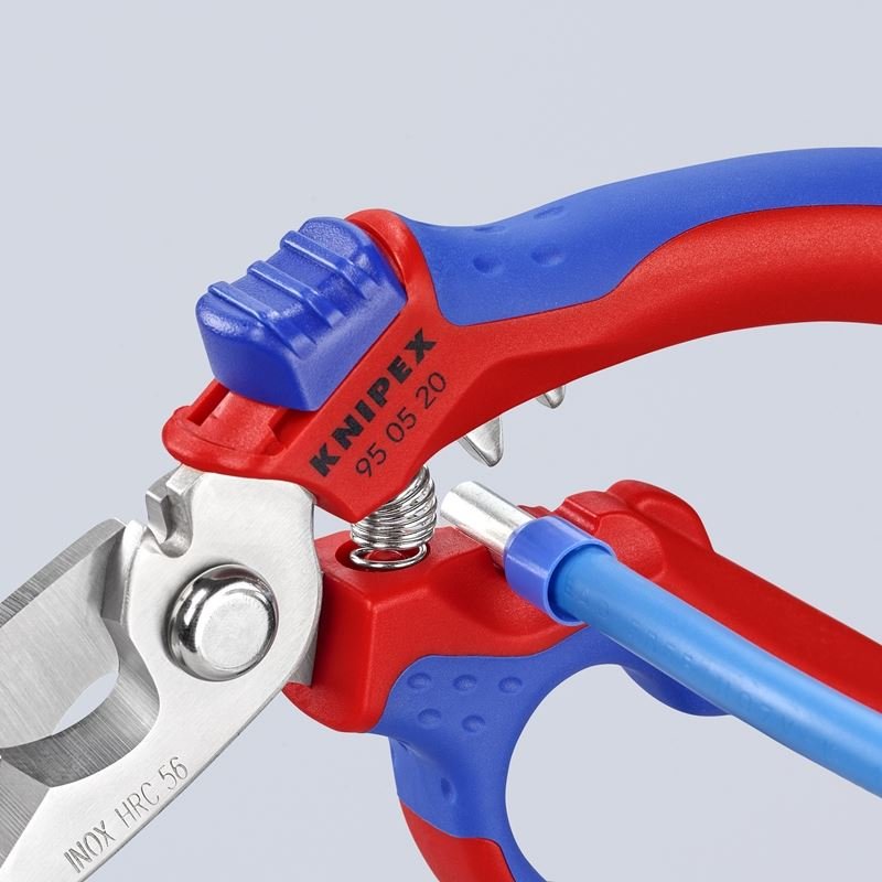 KNIPEX 95 05 20 US 6 - 1/4in Angled Electricians' Shears - Mississauga Hardware Centre Inc