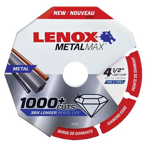 Lenox Metalmax 1972921 4 - 1/2in Diamond Grit Cut - Off Wheel - Mississauga Hardware Centre Inc