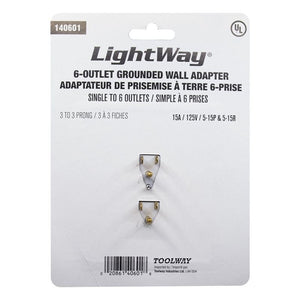 LightWay 6 Outlet Wall Tap (White) - Mississauga Hardware Centre Inc