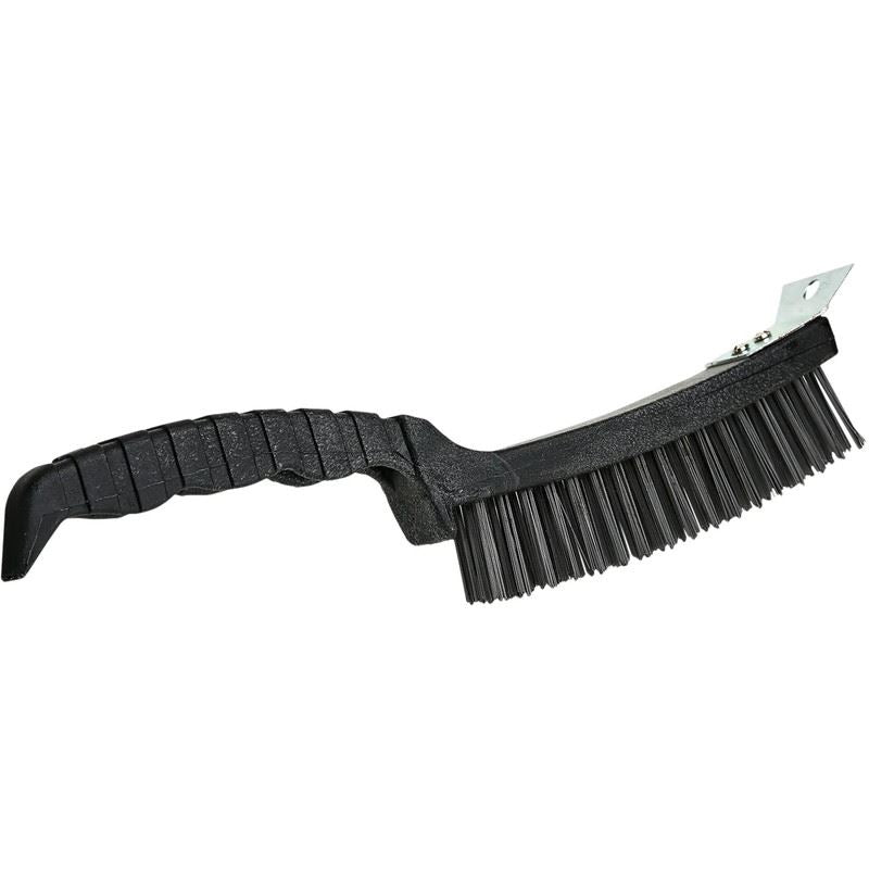 M2 BW - 1039 Scratch Brush, Steel, 4 x 17 Wire Rows, 12 in Long - Mississauga Hardware Centre Inc