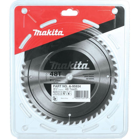 Makita A - 95934 8â€‘1/2in 48T Carbideâ€‘Tipped Miter Saw Blade - Mississauga Hardware Centre IncMakitaA-95934