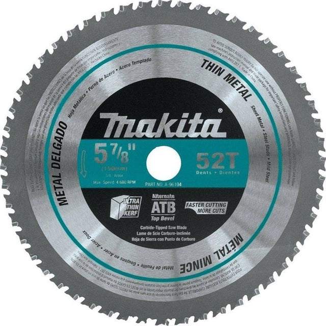 Makita A - 96104 5 - 7/8in 52CT 5/8in Cordless Circular Saw Blade - Mississauga Hardware Centre IncMakitaA-96104