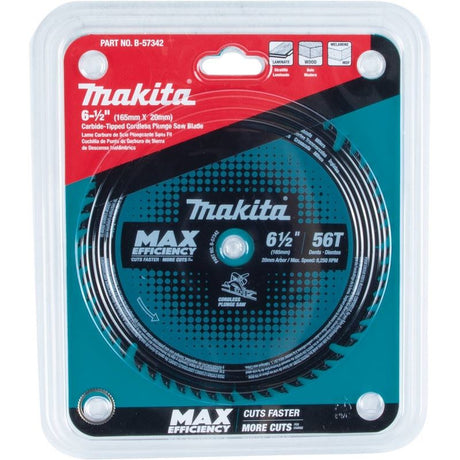 Makita B - 57342 6 - 1/2in 56T Carbide Tipped Max Efficiency Cordless Plunge Saw Blade - Mississauga Hardware Centre IncMakitaB-57342