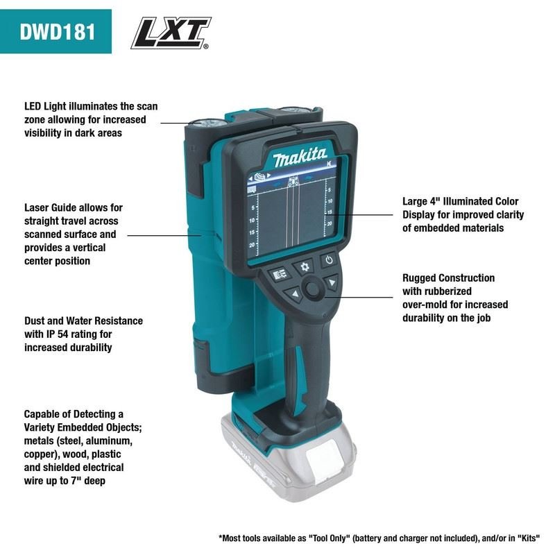 Makita DWD181ZJ 18V LXT Cordless Wall Scanner (Tool Only) - Mississauga Hardware Centre IncMakitaDWD181ZJ