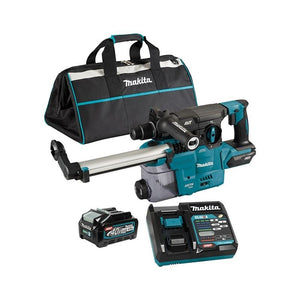 Makita HR008GM202 40V max XGT Brushless Cordless 1 - 3/16in SDS - PLUS Rotary Hamer w/ DX10 Dust Extraction Attachment, AVT, AFT, AWS and XPT (4.0 Ah) - Mississauga Hardware Centre IncMakitaHR008GM202