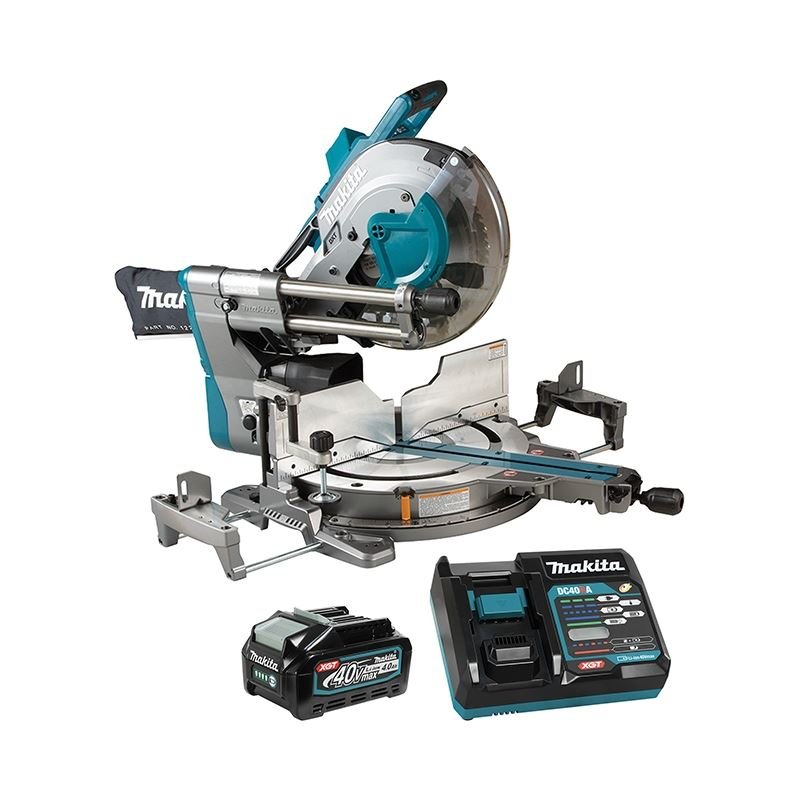 Makita LS003GM102 40V max XGT Brushless Cordless 12in Dual Compound Sliding Mitre Saw w/ AWS (4.0Ah Kit) - Mississauga Hardware Centre IncMakitaLS003GM102