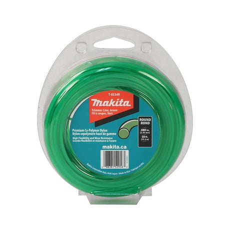 Makita T - 03349 Green Round Trimmer Line 0.80 in 50 Ft - Mississauga Hardware Centre IncMakitaT-03349