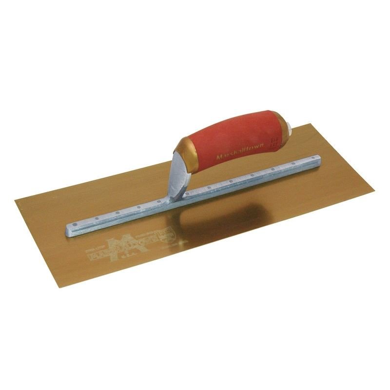Marshalltown | PB145GSD 14" X 5" PermaShape Golden Stainless Steel Finishing Trowel w/Curved DuraSoft Handle - Mississauga Hardware Centre IncMarshalltownPB145GSD