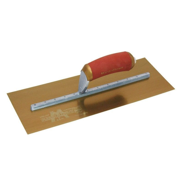 Marshalltown | PB145GSD 14" X 5" PermaShape Golden Stainless Steel Finishing Trowel w/Curved DuraSoft Handle - Mississauga Hardware Centre IncMarshalltownPB145GSD