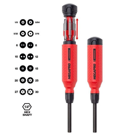 MEGAPRO Security Tamperproof Screwdriver â€“ With Spanner Bit - Mississauga Hardware Centre IncMEGAPRO151TP