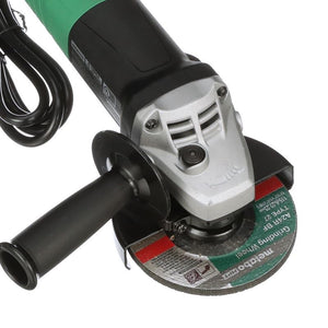 metabo HPT G12SR4M 4 - 1/2 Inch 6.2 Amp Slide Switch Angle Grinder Kit w/ 5 Abrasive Wheels - Mississauga Hardware Centre Inc