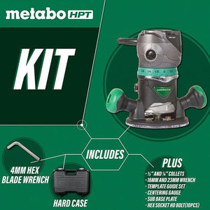 metabo HPT KM12VC 2 - 1/4 Peak HP Variable Speed Fixed/Plunge Base Router Kit - Mississauga Hardware Centre Inc