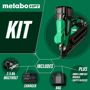 metabo HPT NR3690DCM 30 Degree 36V Cordless Paper Strip Framing Nailer - Mississauga Hardware Centre Inc