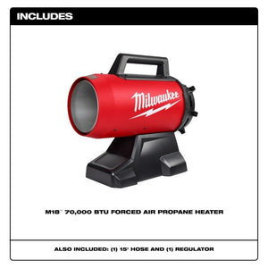 MILWAUKEE 0801 - 20C M18 70,000 BTU Forced Air Propane Heater - Mississauga Hardware Centre Inc