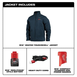 Milwaukee 204BL - 21 M12 Heated TOUGHSHELL Jacket - Blue - Mississauga Hardware Centre Inc