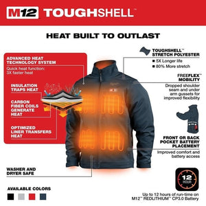 Milwaukee 204BL - 21 M12 Heated TOUGHSHELL Jacket - Blue - Mississauga Hardware Centre Inc
