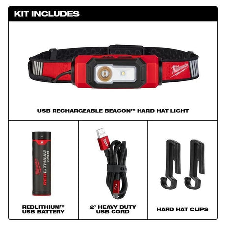 Milwaukee 2116 - 21 REDLITHIUM USB BEACON Hard Hat Light - Mississauga Hardware Centre Inc
