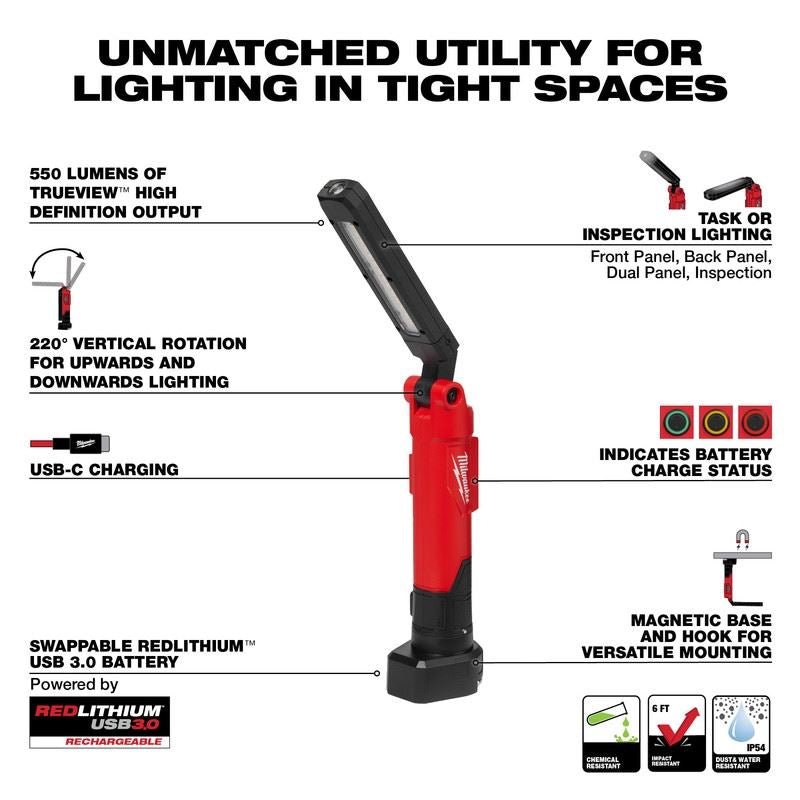 Milwaukee 2128 - 21 RLUSB STICK LIGHT - Mississauga Hardware Centre Inc