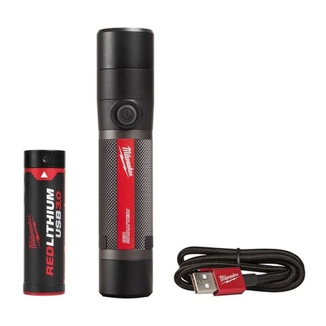 Milwaukee 2160 - 21 USB Rechargeable 800L Compact Flashlight - Mississauga Hardware Centre Inc