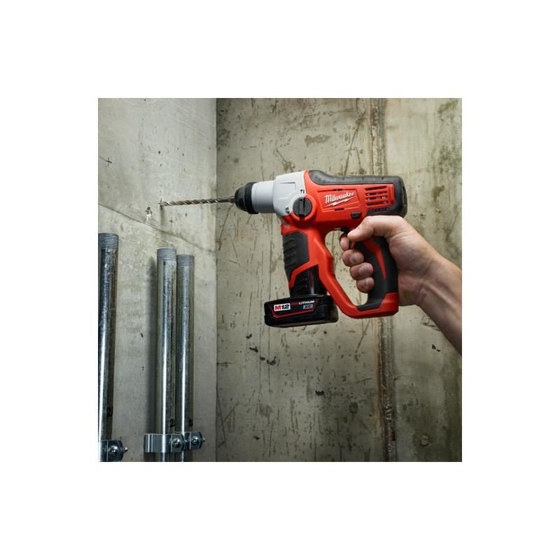 Milwaukee | 2412 - 22XC M12 Cordless Lithium - Ion 1/2" SDS - Plus Rotary Hammer Kit - Mississauga Hardware Centre IncMilwaukee2412-22XC