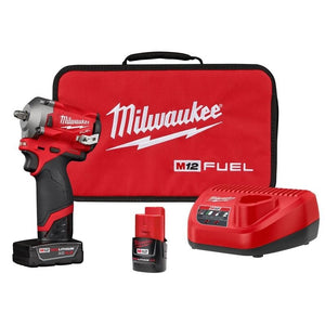 Milwaukee 2554 - 22 M12 FUEL 3/8" Stubby Impact Wrench Kit - Mississauga Hardware Centre IncMilwaukee2554-22