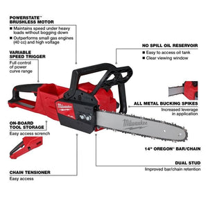 Milwaukee 2727 - 20C M18 FUEL 14in Chainsaw - Mississauga Hardware Centre Inc