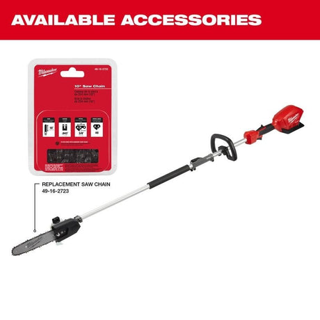 Milwaukee 2825 - 20PS M18 FUEL 10in Pole Saw w/ QUIK - LOK - Mississauga Hardware Centre Inc