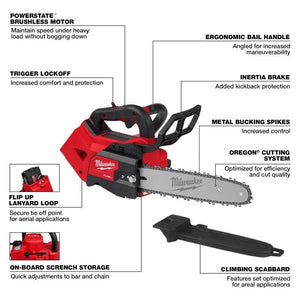 Milwaukee 2826 - 20C M18 FUEL 12in Top Handle Chainsaw - Mississauga Hardware Centre Inc