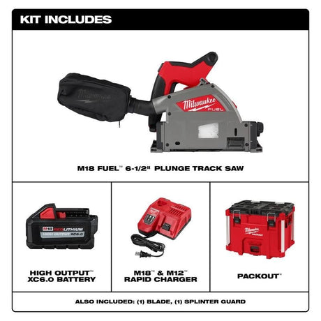 Milwaukee 2831 - 21 M18 FUEL 18 Volt Lithium - Ion Brushless Cordless 6 - 1/2 in. Plunge Track Saw Kit - Mississauga Hardware Centre Inc