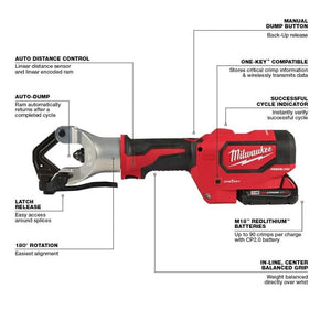 Milwaukee 2877 - 22 M18 FORCE LOGIC 750 MCM Dieless Crimper - Mississauga Hardware Centre Inc
