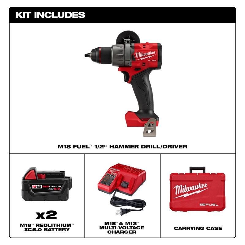 Milwaukee 2904 - 22 M18 FUEL 1/2in Hammer Drill/Driver Kit - Mississauga Hardware Centre Inc