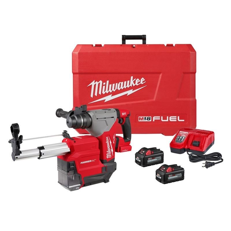 Milwaukee 2915 - 22DE M18 FUEL 1 - 1/8in SDS Plus Rotary Hammer w/ ONE - KEY and HAMMERVAC Dedicated Dust Extractor Kit - Mississauga Hardware Centre Inc
